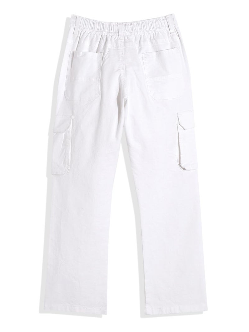 CAVIO Boys Casual Solid Regular Fit Cargo Pants with Multiple Pockets - Image 2
